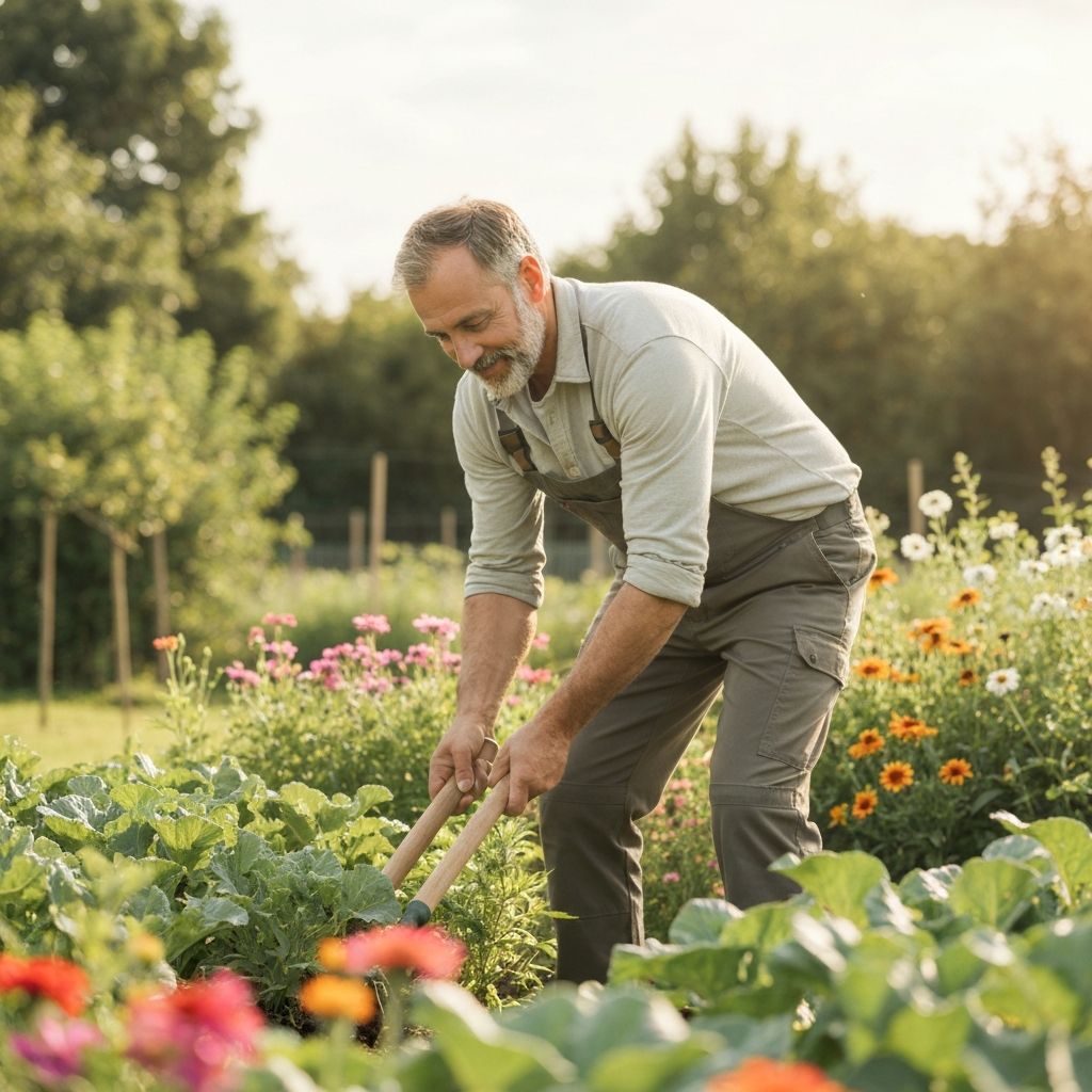 Man engaging in healthy outdoor activity